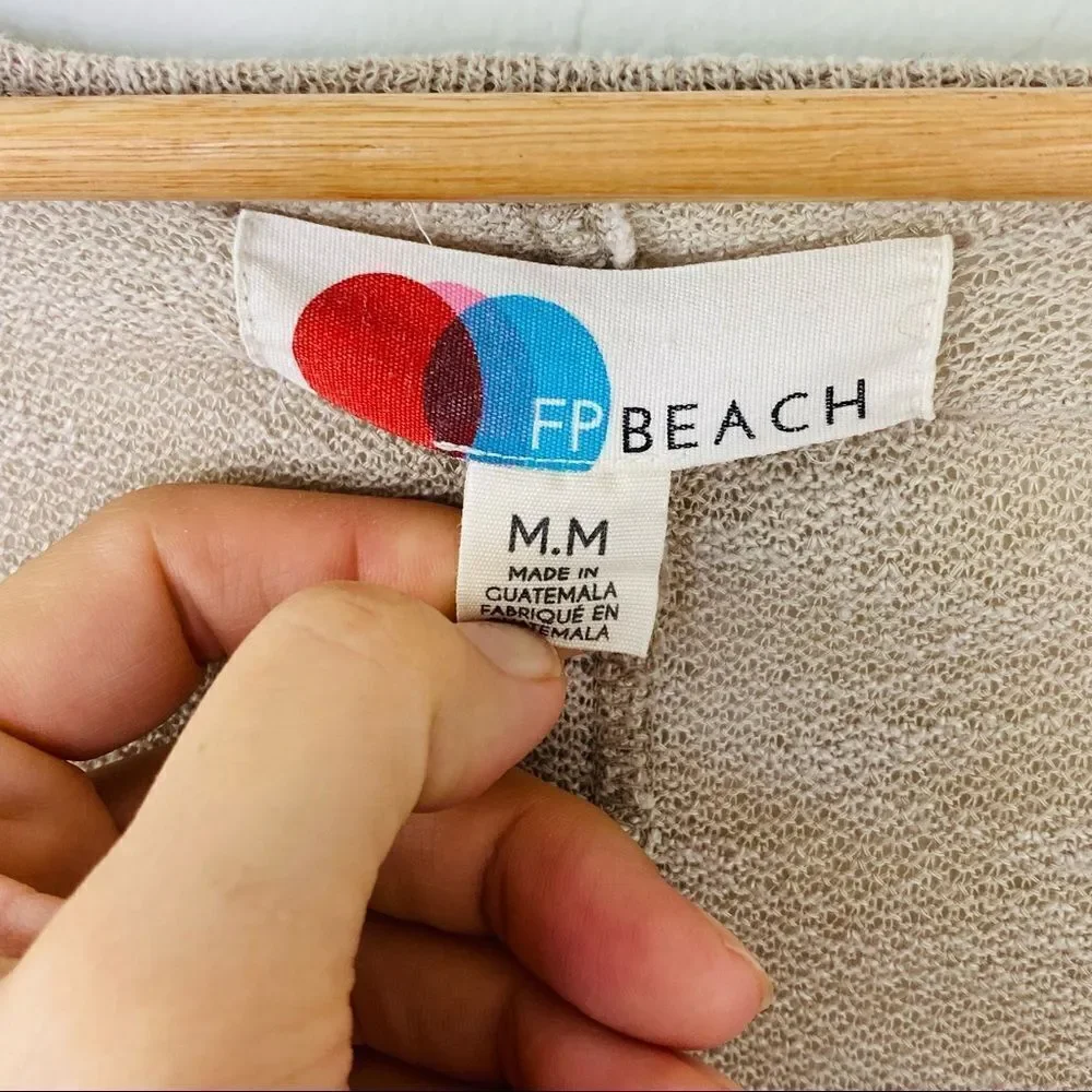 Free People Beach Nani tee in beige size medium